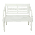 Wood Bench - White -  - 22Wx40Lx36H