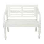 Wood Bench - White -  - 22Wx40Lx36H