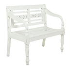 Wood Bench - White -  - 22Wx40Lx36H