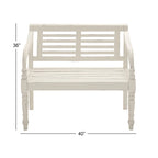Wood Bench - White -  - 22Wx40Lx36H