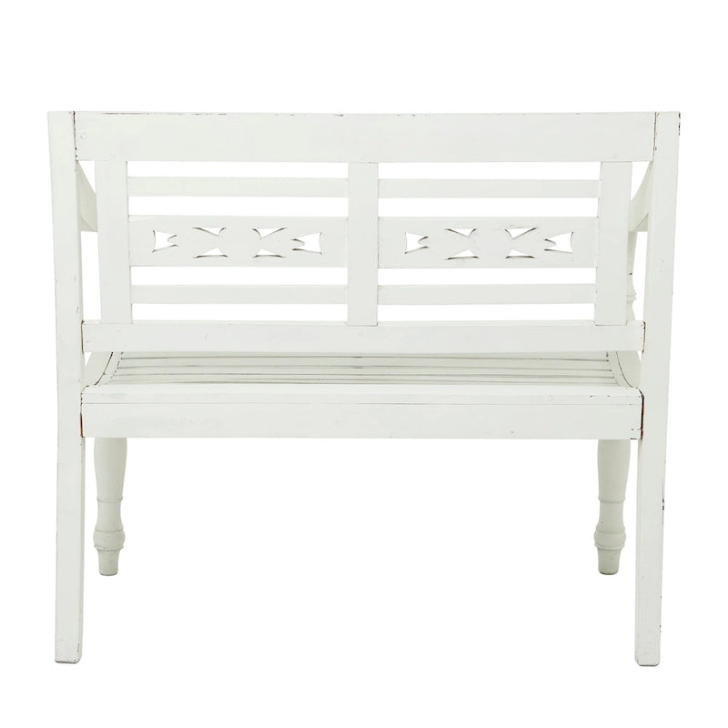Wood Bench - White -  - 22Wx40Lx36H