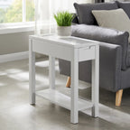 Leick Home Charging Cade Wood Side Table with Drawer