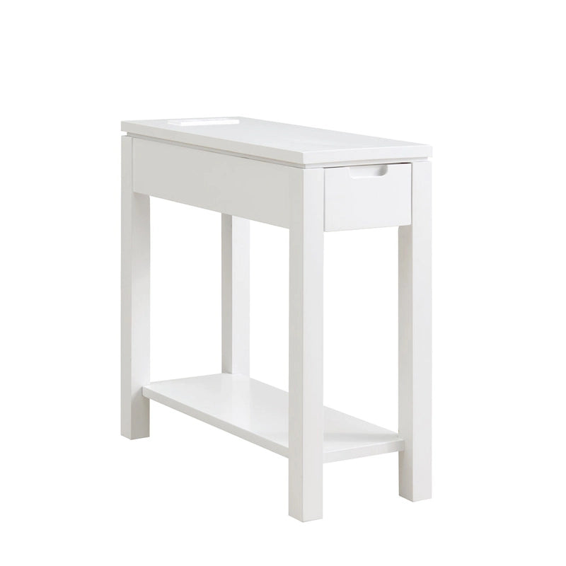Leick Home Charging Cade Wood Side Table with Drawer