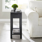 Leick Home Charging Cade Wood Side Table with Drawer