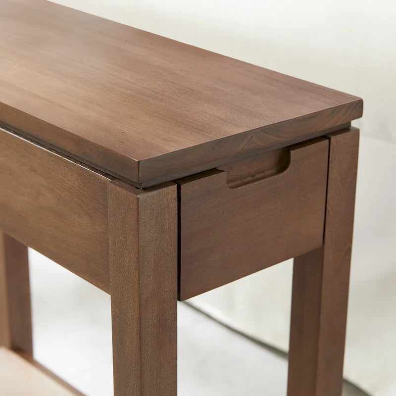 Leick Home Charging Cade Wood Side Table with Drawer