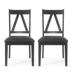 Fairgreens Farmhouse Upholstered Wood Dining Chairs (Set of 2) by Christopher Knight Home - 20.00 L x 22.75 W x 39.00 H