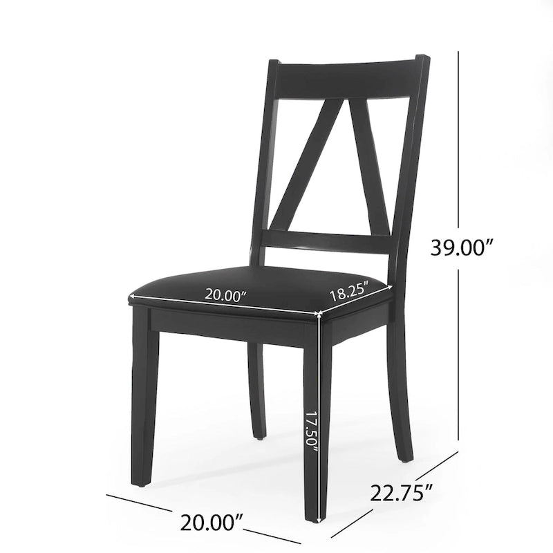 Fairgreens Farmhouse Upholstered Wood Dining Chairs (Set of 2) by Christopher Knight Home - 20.00 L x 22.75 W x 39.00 H