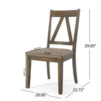 Fairgreens Farmhouse Upholstered Wood Dining Chairs (Set of 2) by Christopher Knight Home - 20.00 L x 22.75 W x 39.00 H