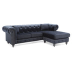 Nola Velvet Sofa with Chaise