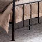 Industrial King Bed Frame - Black/Hammered Copper