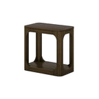 25-inch Rectangular Side Table with Storage Shelf