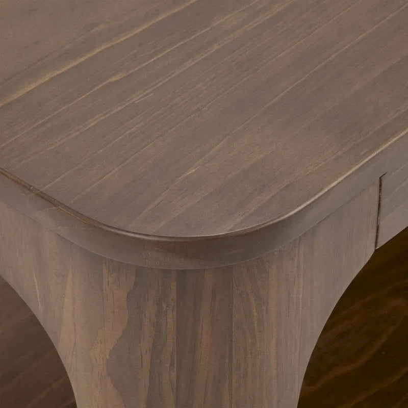 25-inch Rectangular Side Table with Storage Shelf