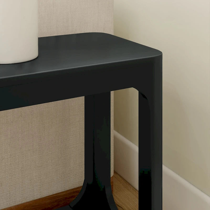 25-inch Rectangular Side Table with Storage Shelf