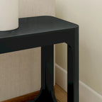 25-inch Rectangular Side Table with Storage Shelf