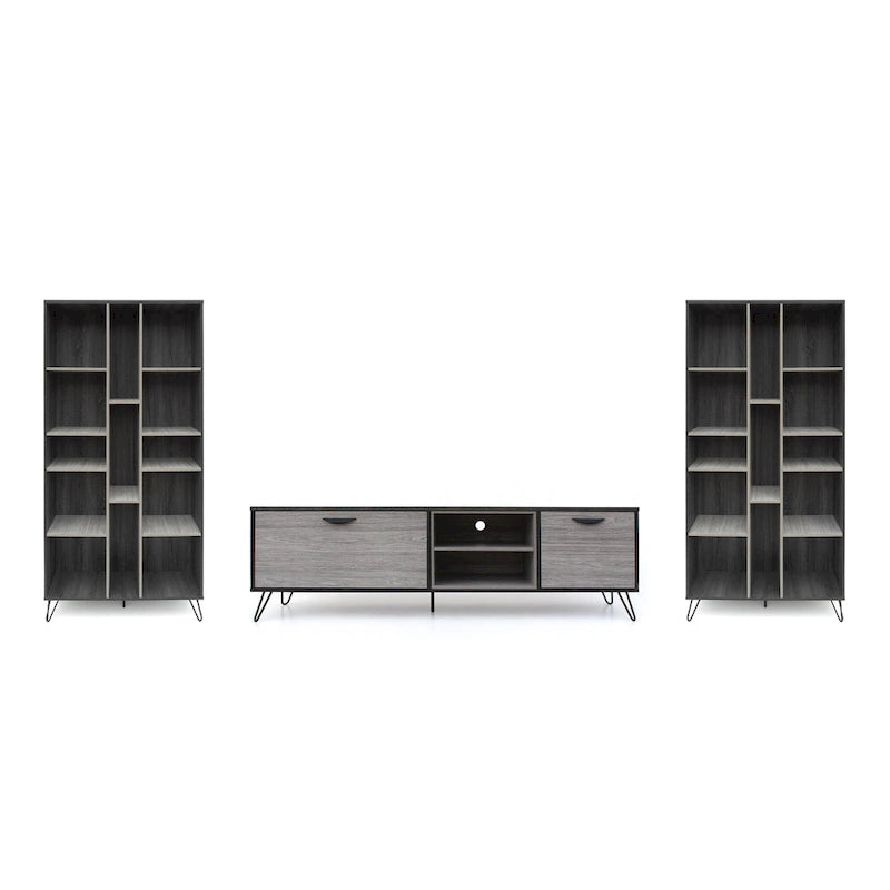 Bramhall 3-pc. Grey Faux Wood Entertainment Center Set by Christopher Knight Home
