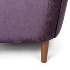 Contemporary Velvet 3-Seat Sofa with Channel Tufting