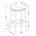 Linon Willamette Rustic Striped Cream Bar Stool
