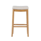 Linon Willamette Rustic Striped Cream Bar Stool