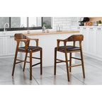 Rasmus Wood Counter or Bar Stool