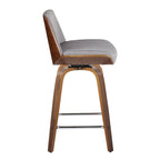 Carson Carrington Clemens 24 Fixed-Height Counter Stool with Bent Wood Legs & Square Footrest (Set of 2)