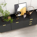 Timechee Mid-century Modern Dresser with Gold Legs