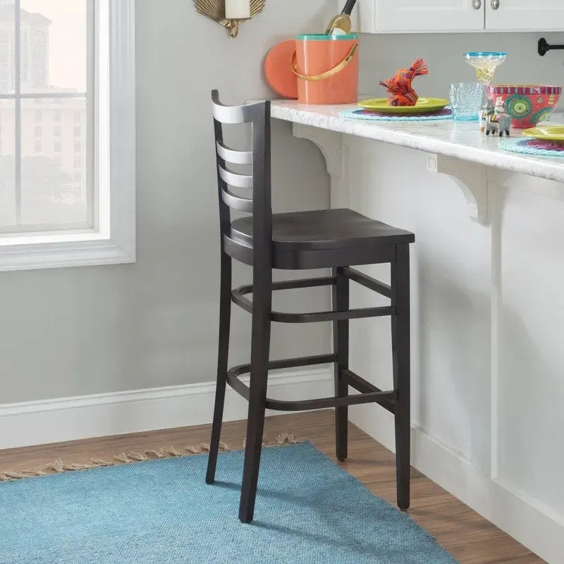 Heathcliff Rustic Solid Wood Barstool (Set of 2)