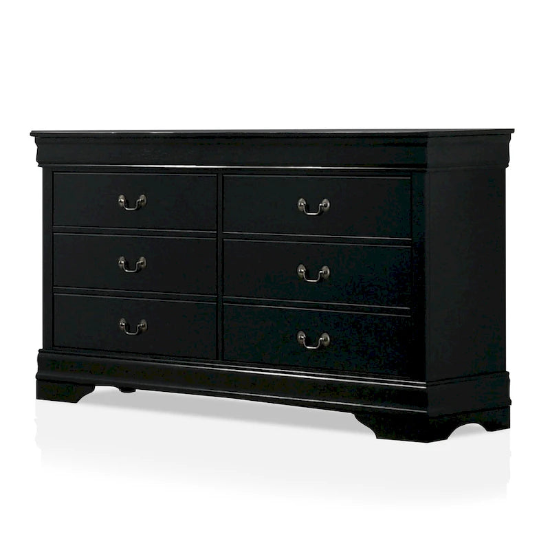 Lavina Transitional 2-piece 8-Drawer Solid Wood Dresser and Mirror Set by Furniture of America