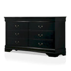 Lavina Transitional 2-piece 8-Drawer Solid Wood Dresser and Mirror Set by Furniture of America