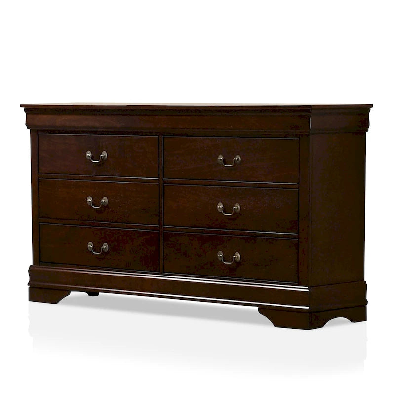 Lavina Transitional 2-piece 8-Drawer Solid Wood Dresser and Mirror Set by Furniture of America