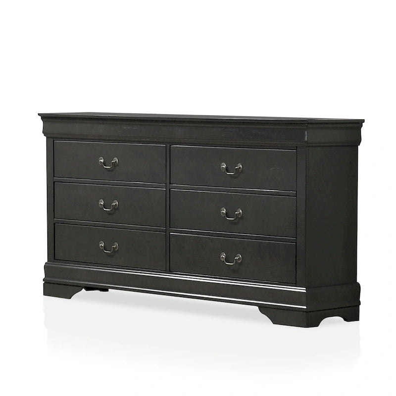 Lavina Transitional 2-piece 8-Drawer Solid Wood Dresser and Mirror Set by Furniture of America