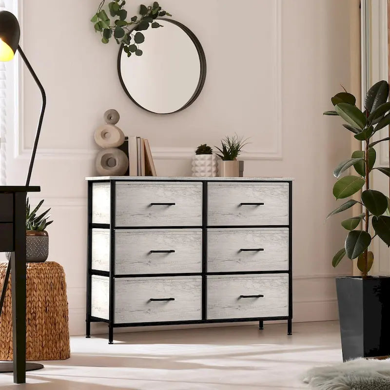 Dressers for Bedroom with 6 Drawers, Chest of Drawers for Bedroom