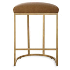 Counter Stool - Gold & Camel - Half-Moon Base