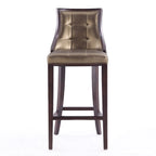 Manhattan Comfort Fifth Avenue 45 in. Walnut Beech Wood Bar Stool (Set of 3)