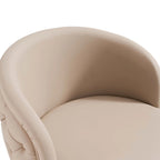 Khaki PU Bar Stool Adjustable Height and Swivel for Kitchens Bars Restaurants and Cafes