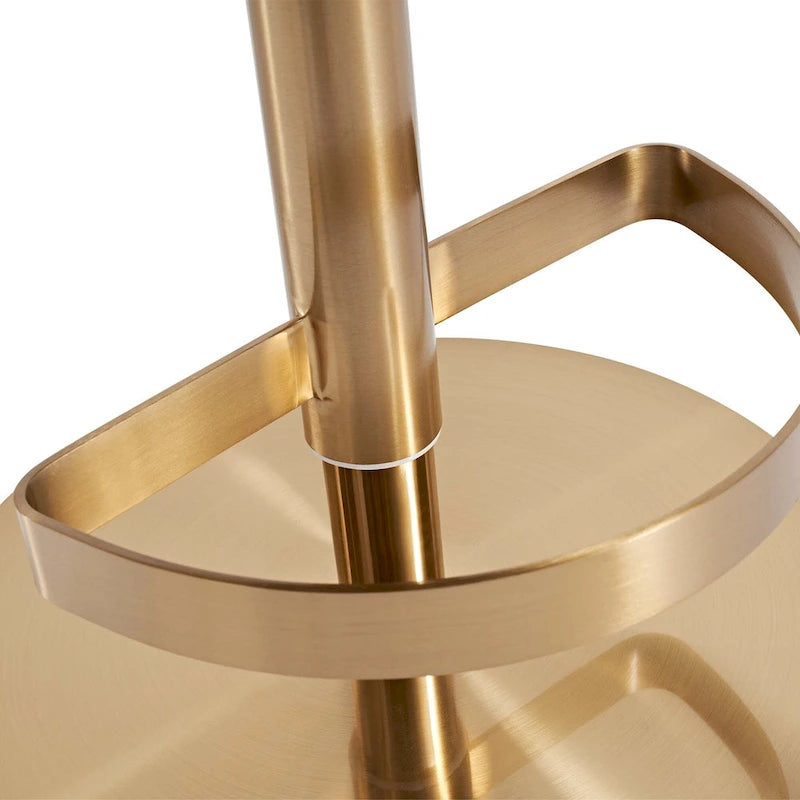 Khaki PU Bar Stool Adjustable Height and Swivel for Kitchens Bars Restaurants and Cafes