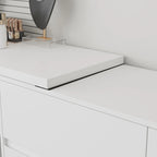 Timechee Home Rotating Dresser and Desk 6 Drawer Dresser Vanity Makeup