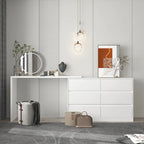 Timechee Home Rotating Dresser and Desk 6 Drawer Dresser Vanity Makeup