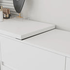 Timechee Home Rotating Dresser and Desk 6 Drawer Dresser Vanity Makeup