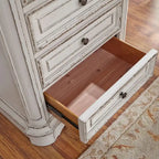Magnolia Manor Antique White Weathered Bark Lingerie Chest