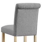 Roundhill Furniture Siena Counter Height Button Tufted Back Solid Wood Stools, Set of 2