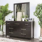 Tass Contemporary Wood 7-Drawer 2-piece Dresser and Mirror Set by Furniture of America