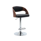 Porthos Home Ezra Height Adjustable Bar Stool, PU Leather, Chrome Base