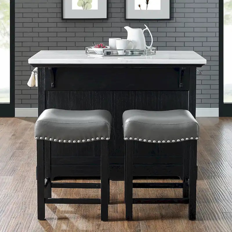 Ariana Kitchen Island 3-Piece Set