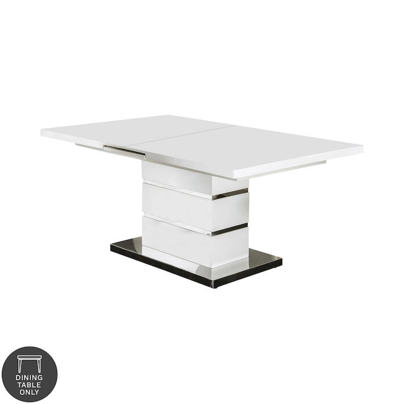 Furniture of America Borm White 78-inch Wood Expandable Dining Table