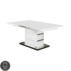 Furniture of America Borm White 78-inch Wood Expandable Dining Table