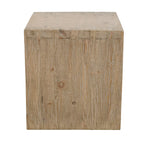Artissance Capri Waterfall Side Table with Shelf Weathered Natural 22x22x24H