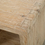 Artissance Capri Waterfall Side Table with Shelf Weathered Natural 22x22x24H