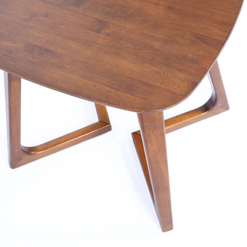 MacLuu Scandinavian Rectangular Solid Wood End Table