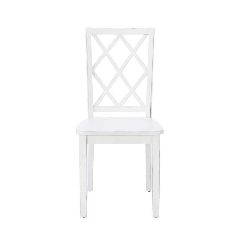 Harrow 5-piece White Farmhouse Dining Set