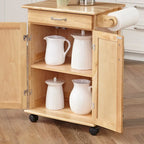 General Line Brown Kitchen Cart - 29' x 19' x 34'